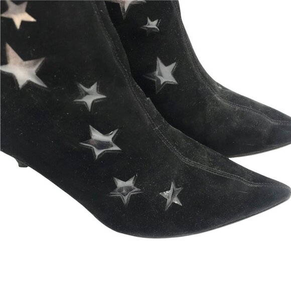 $895 TAMARA MELLON Jimmy Choo Astrid Star 3" Heel Ankle Boots 5 Suede Booties - Picture 8 of 10